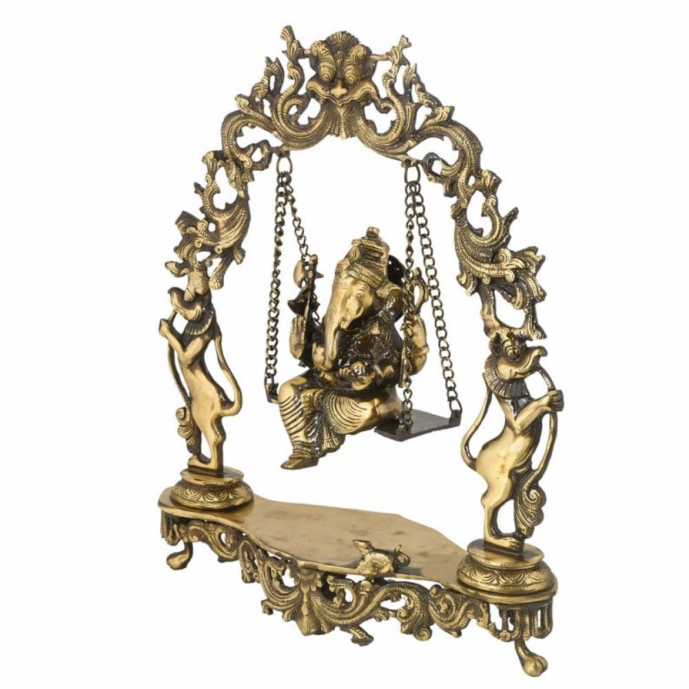 7 Brass Lord Dancing Ganesha