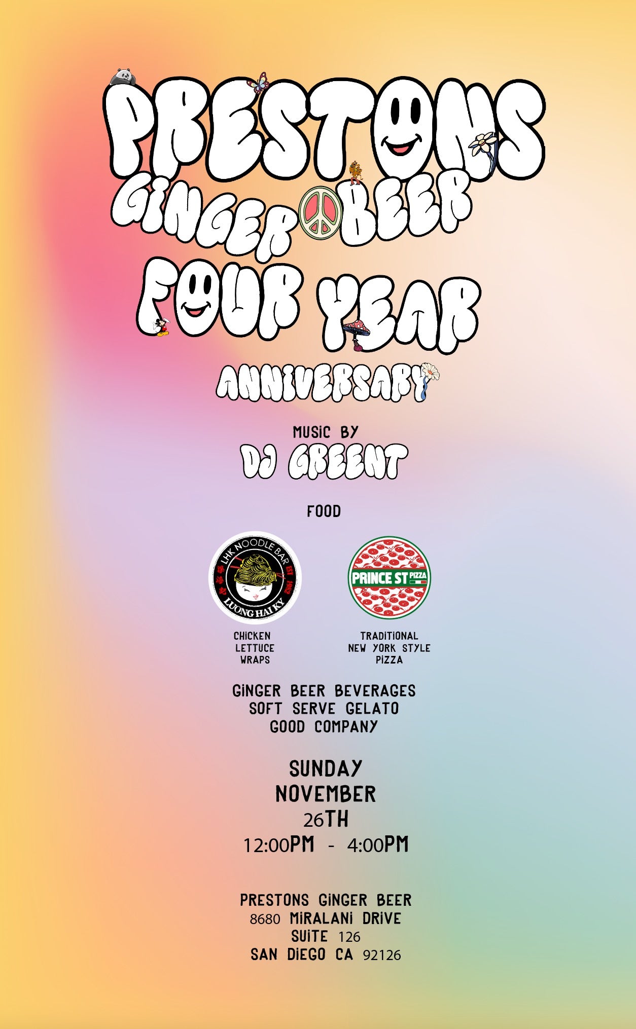 Prestons Ginger Beer Four Year Anniversary