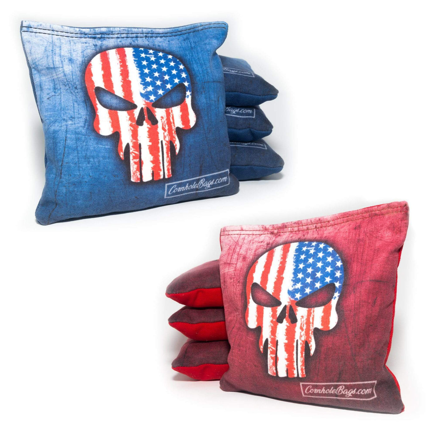 USA Skull 1 Glide & Grip | Patriotic American Cornhole Bags ...