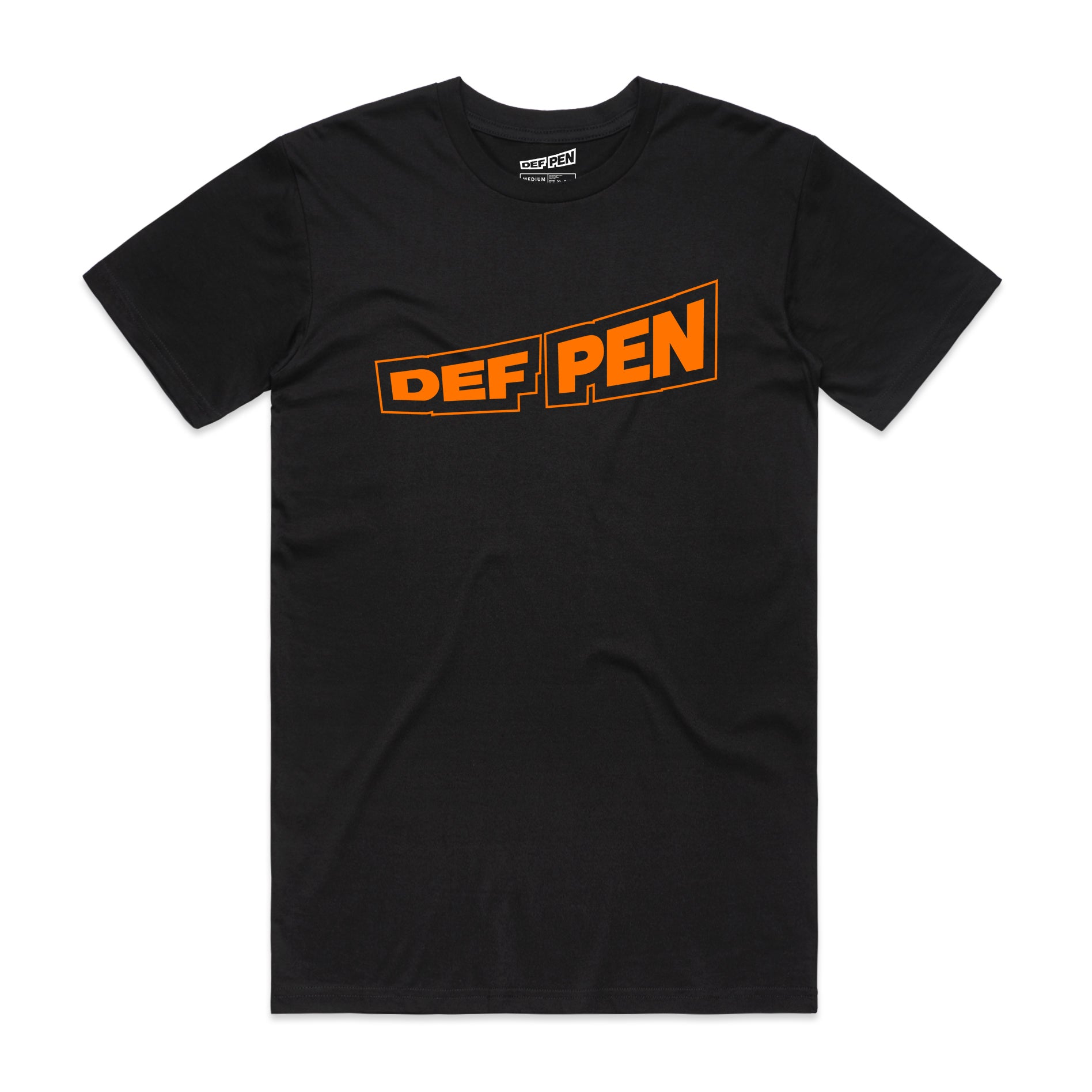 Def Pen Logo Tee (Black & Orange) - Def Pen Shop product image