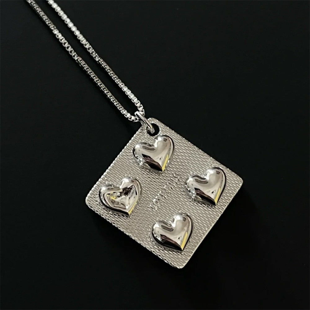 Silver Love 'Pills' Pendant Necklace