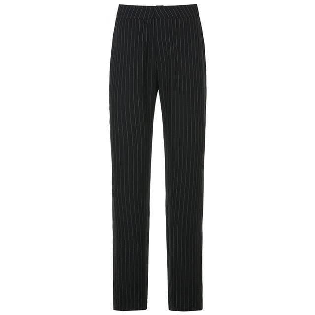 90s Vintage Alt Punk Striped Straight Pants