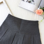Load image into Gallery viewer, Solid Goth Pleated Micro Skirt
