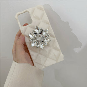 White Diamond Ring Holder Phone Case