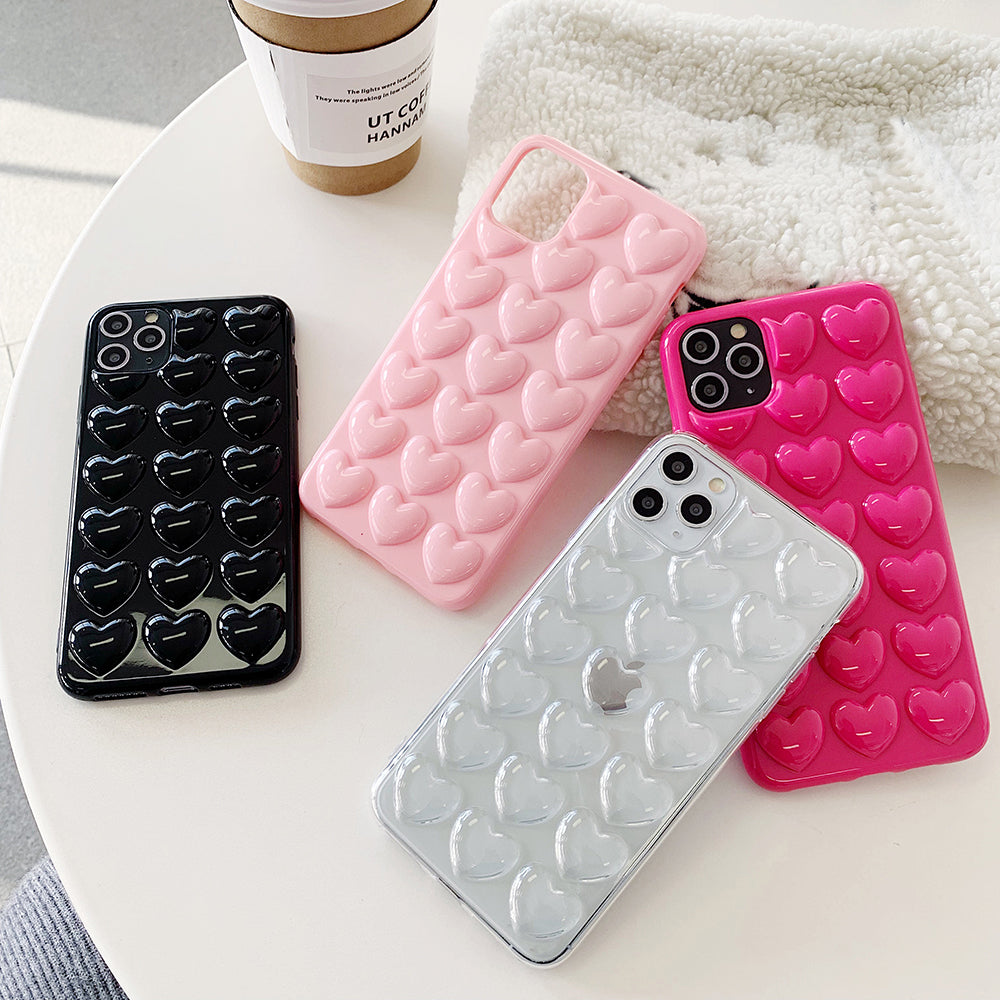 3D Heart Phone Case