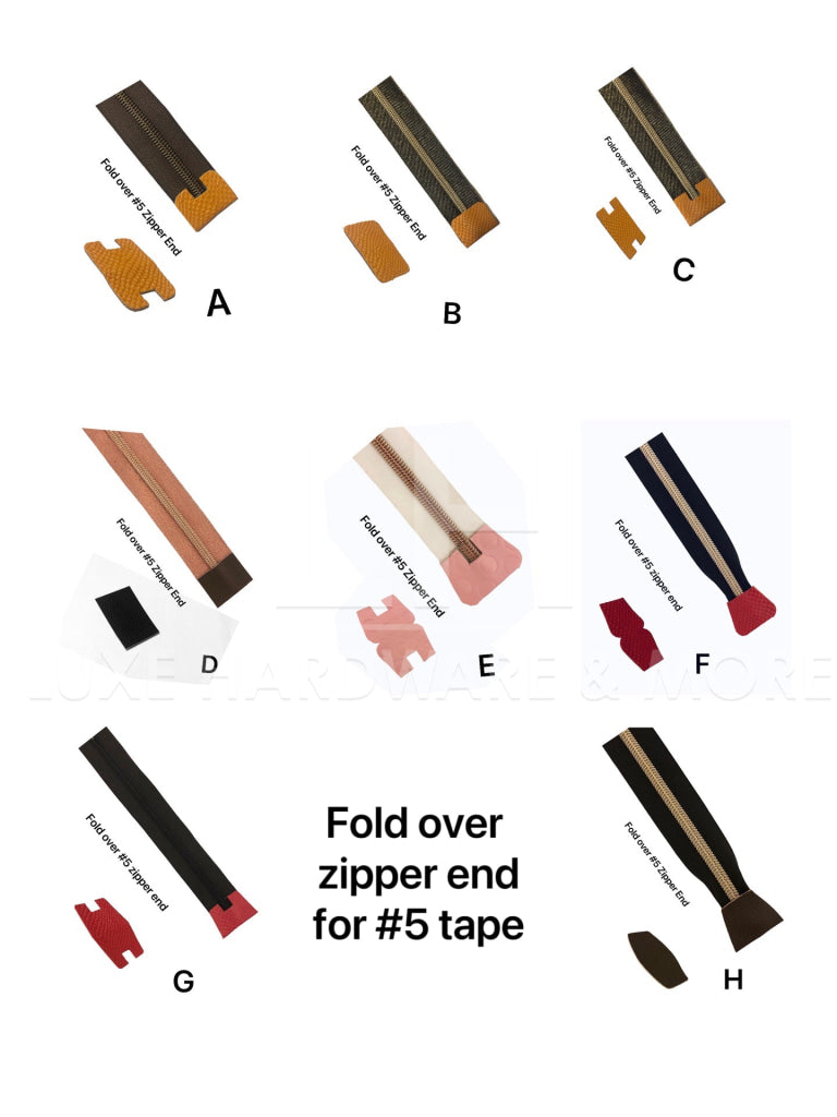 JUNE PREORDER - FOLD OVER ZIPPER END FOR #5 TAPE CUTTING DIE $25.00 - $30.00/EACH