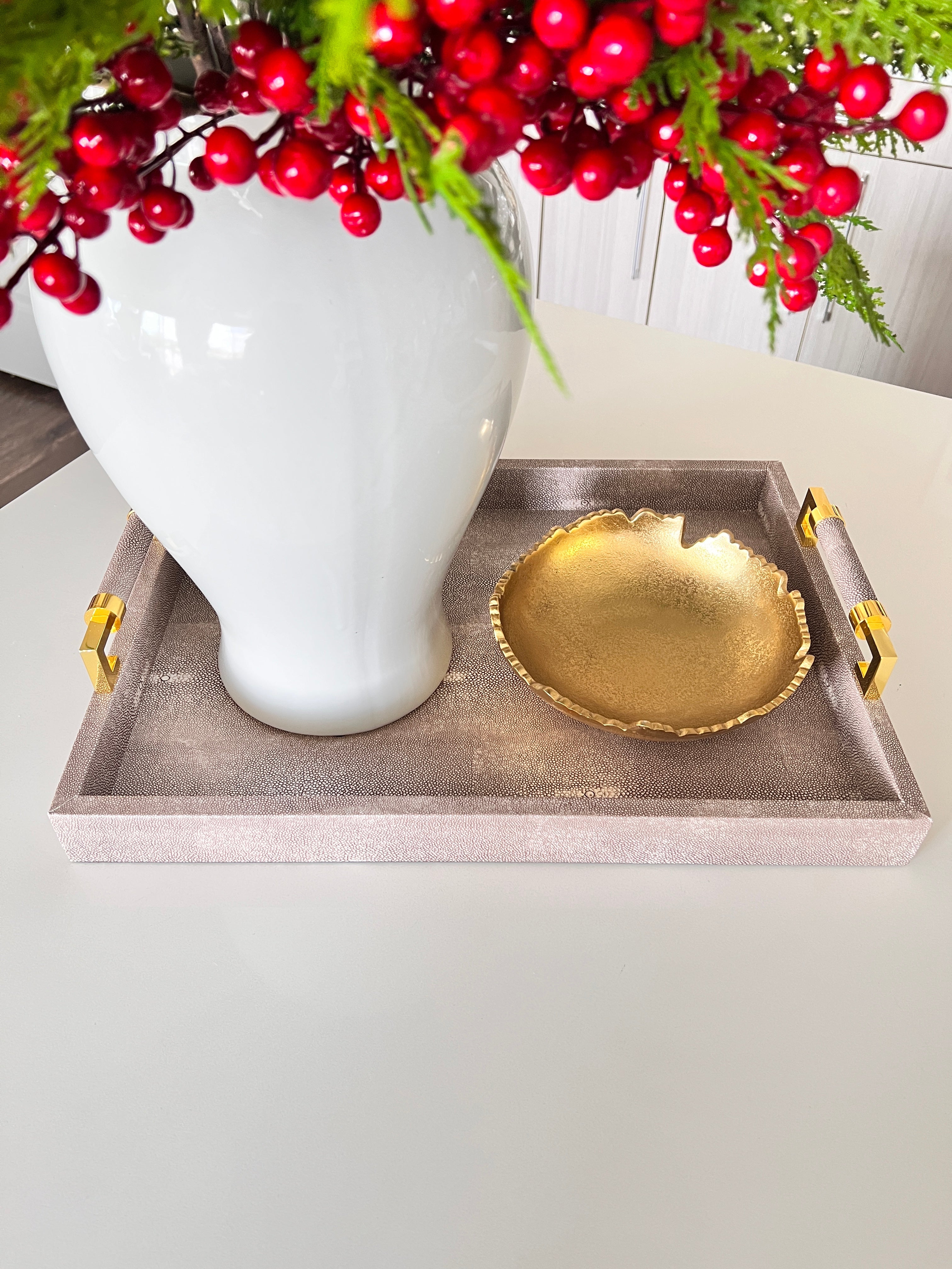 Acrylic Tray with Gold Accents – Shop A'Mano
