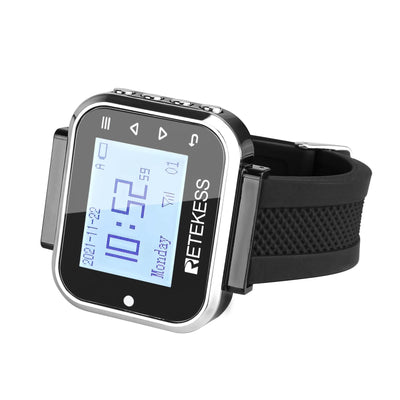 RetekessTD110ワイヤレス腕時計型受信機 腕時計型レシーバー 呼び出しベル