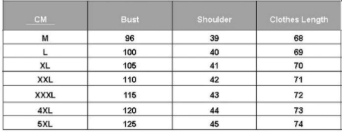 cardigan size guide