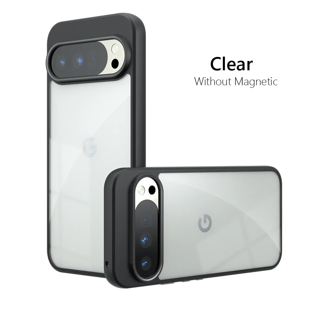 For Magsafe Magnetic Wireless Charging Case for Google Pixel 10 Pro XL Pixel10Pro XL 5G Shockproof Matte Back Cover Coque Clear No Magnetic / For Google 10