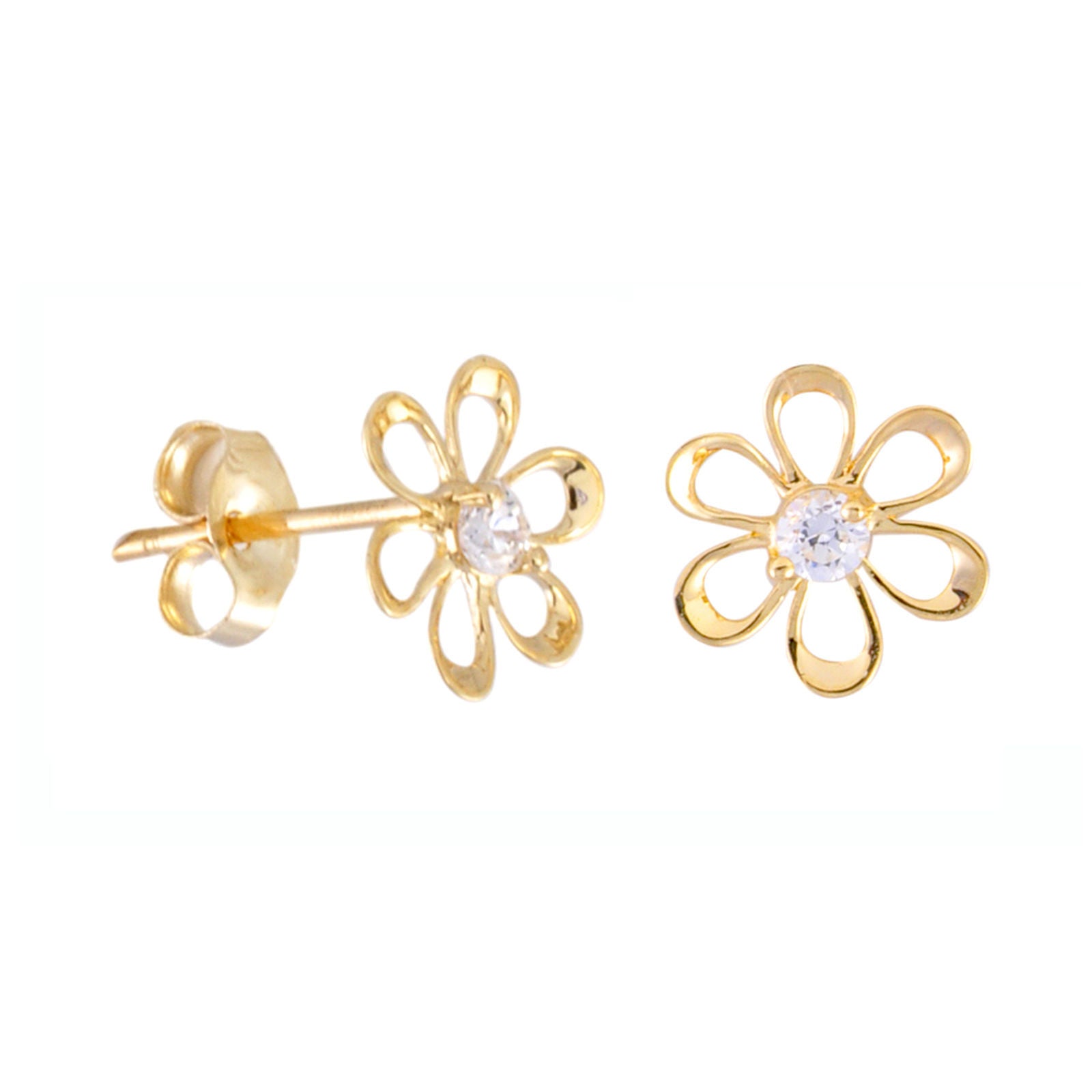 10k Gold Stud Earrings Daisy Flower Womens Earrings | Jewelryland.com