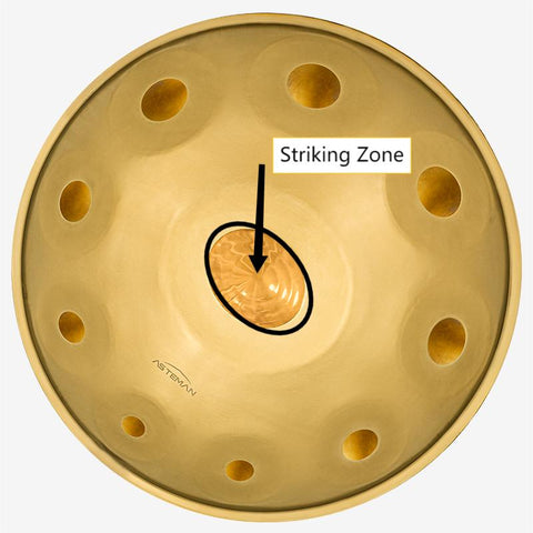 Learn handpan-Diagram-Striking Zones on the Handpan