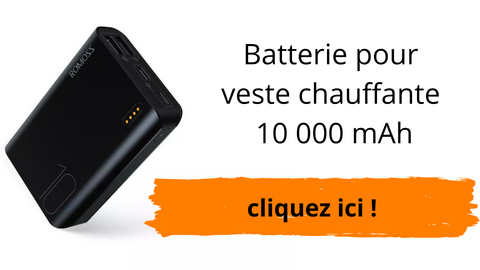 Batterie externe gilet chauffant 5V 2a 10000mAh, gilet chauffant