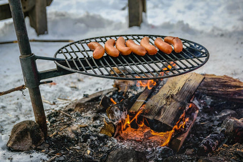 repas au camping d'hiver