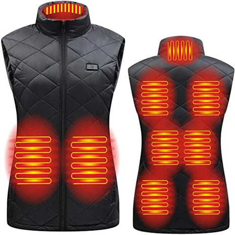 Conuqueco Gilet chauffant pour femme en polaire avec batterie