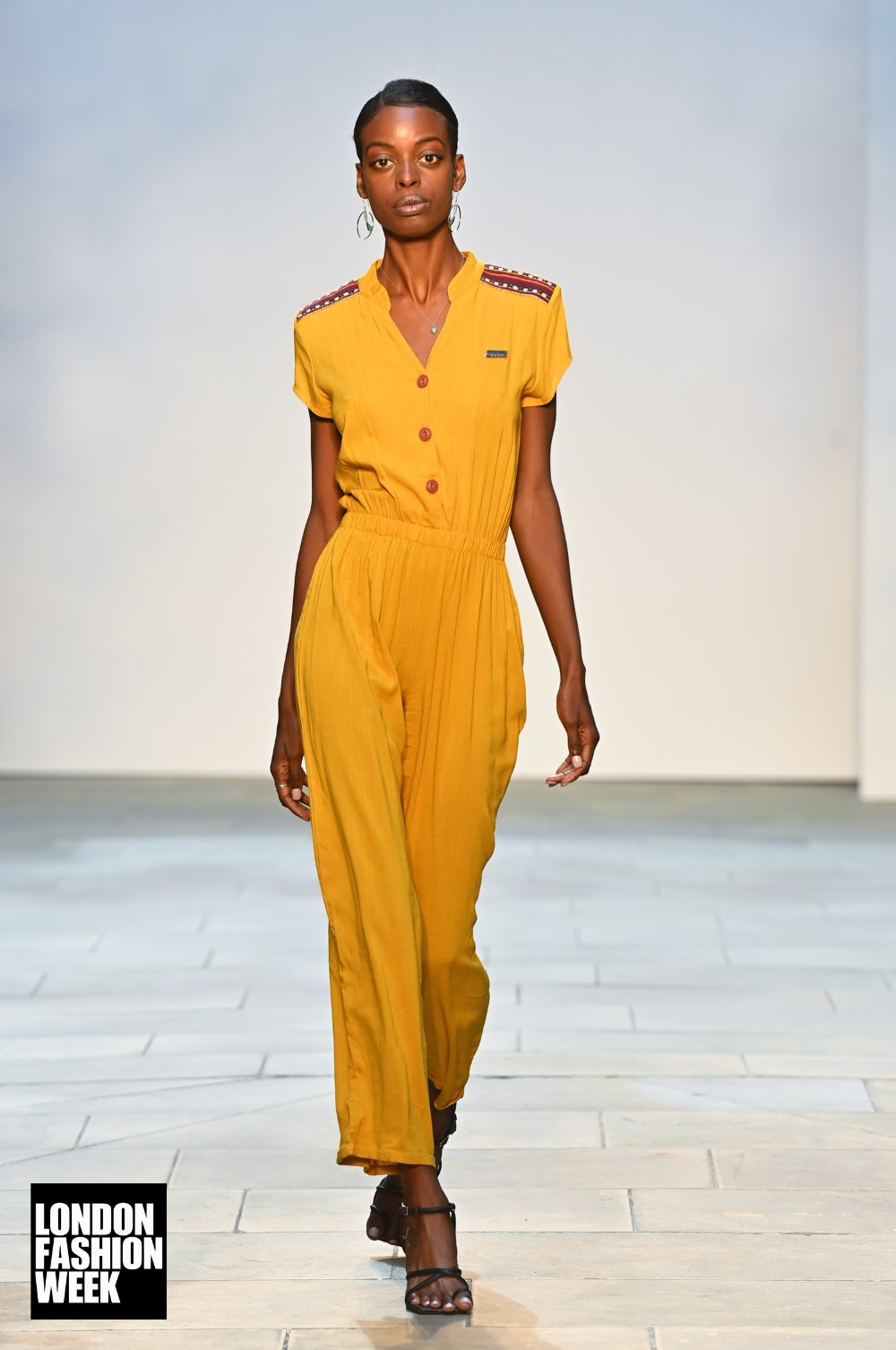 casual yellow jumpsuit