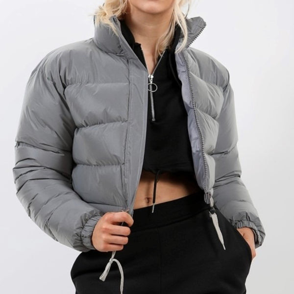 women's reflective puffer jacket