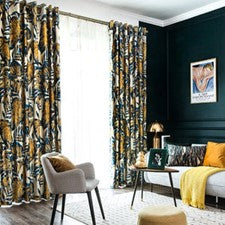 printed velvet curtains