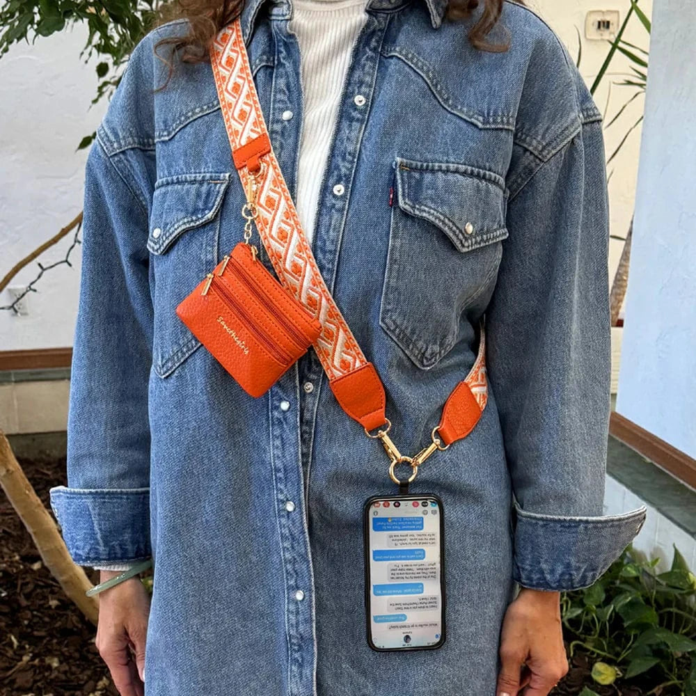 Clip & Go Strap w/ Zippered Pouch XOXO