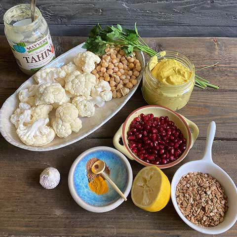 cauliflower chickpeas pie