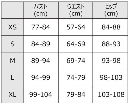 ウィメンズ　トップスサイズ