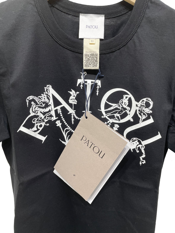 PATOU パトゥ ロゴTシャツ XS ブラック 「新作も続々入荷中」 - avante