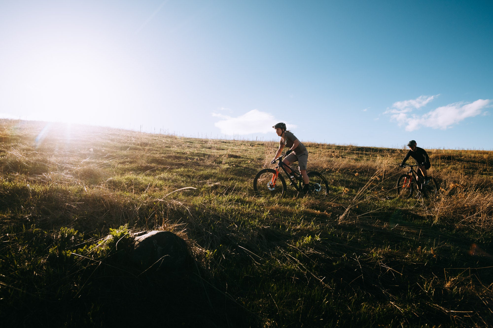 Andreane Lanthier Nadeau and Remi Gauvin ride the Element in British Columbia, Canadaa