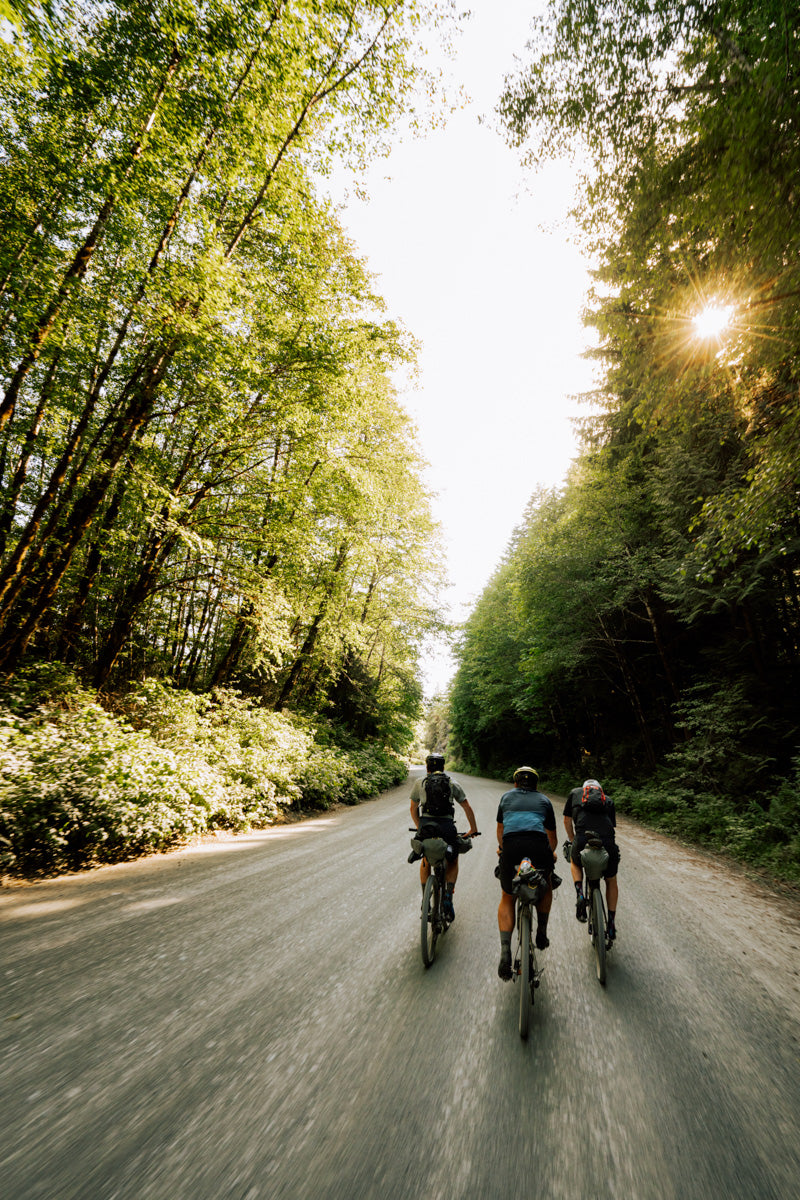 Riding a gravel road