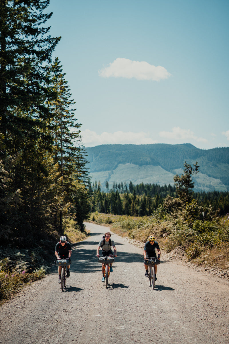 Riding a gravel road