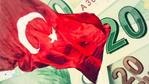 billet turc lira et drapeau
