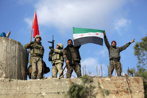 turquie et syrie drapeau