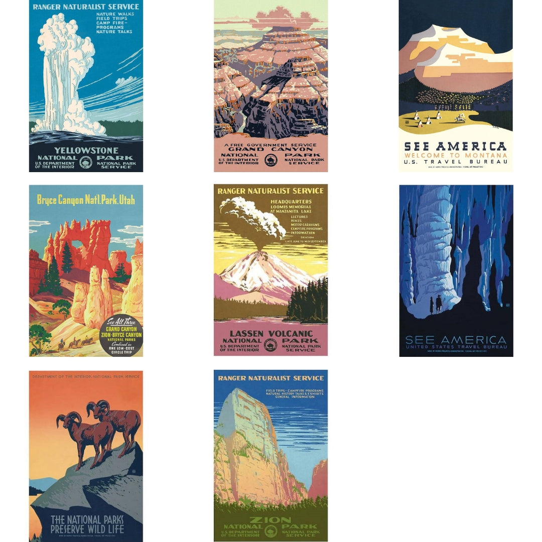 Cavallini National Parks Vintage Postcards
