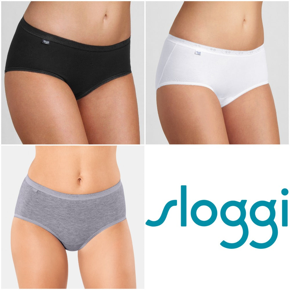 Sloggi Women's Basic+ Tai Briefs Knickers 3 Pack 10007660 - The Labels  Outlet