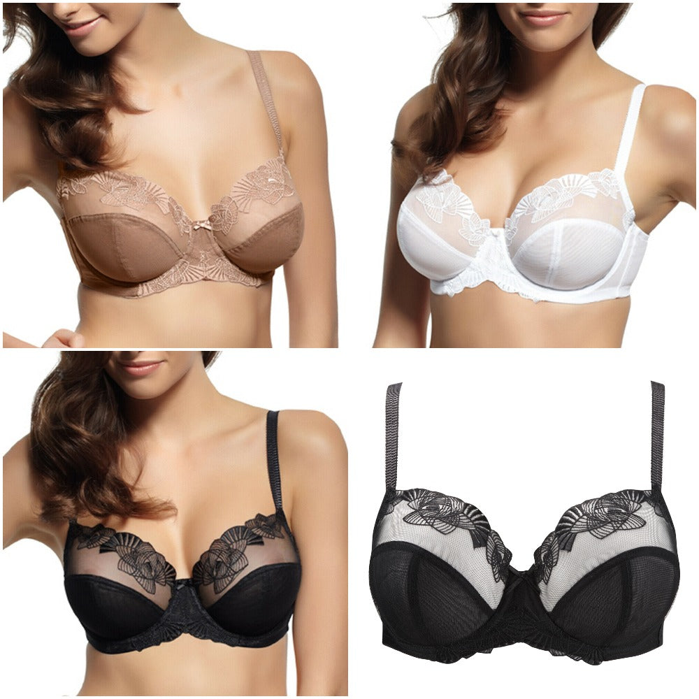 Panache Olivia Balcony Bra Wired Non Padded Balconette 7751 - The Labels  Outlet
