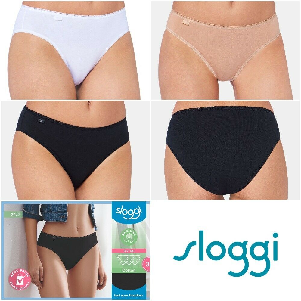 Sloggi 24/7 Weekend Tai Briefs Knickers 3 Pack 10198237 - The Labels Outlet