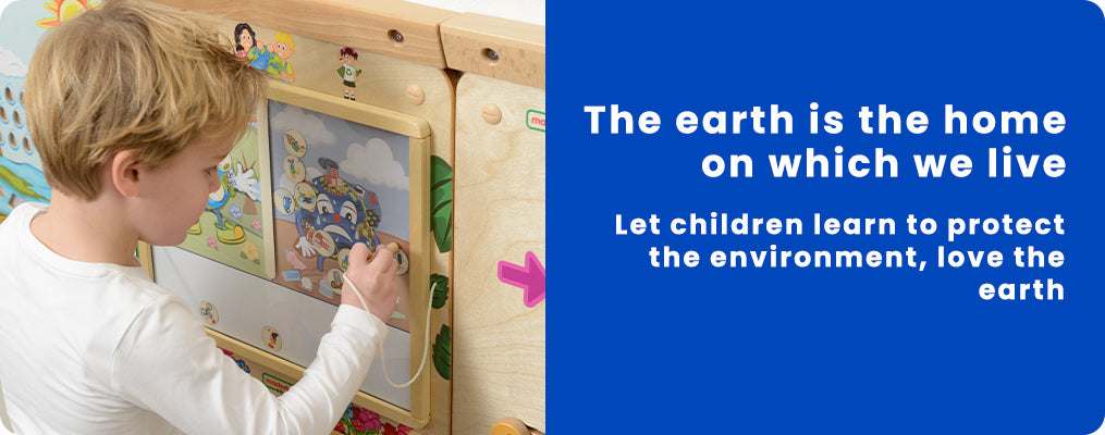 The earth is the home on which we live. Let children learn to protect the environment, love the earth