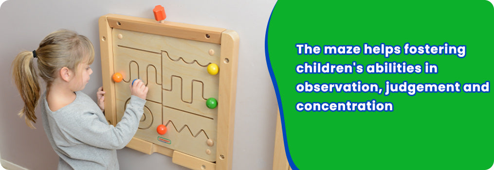 The maze helps fostering children's abilities in observation, judgement and concentration