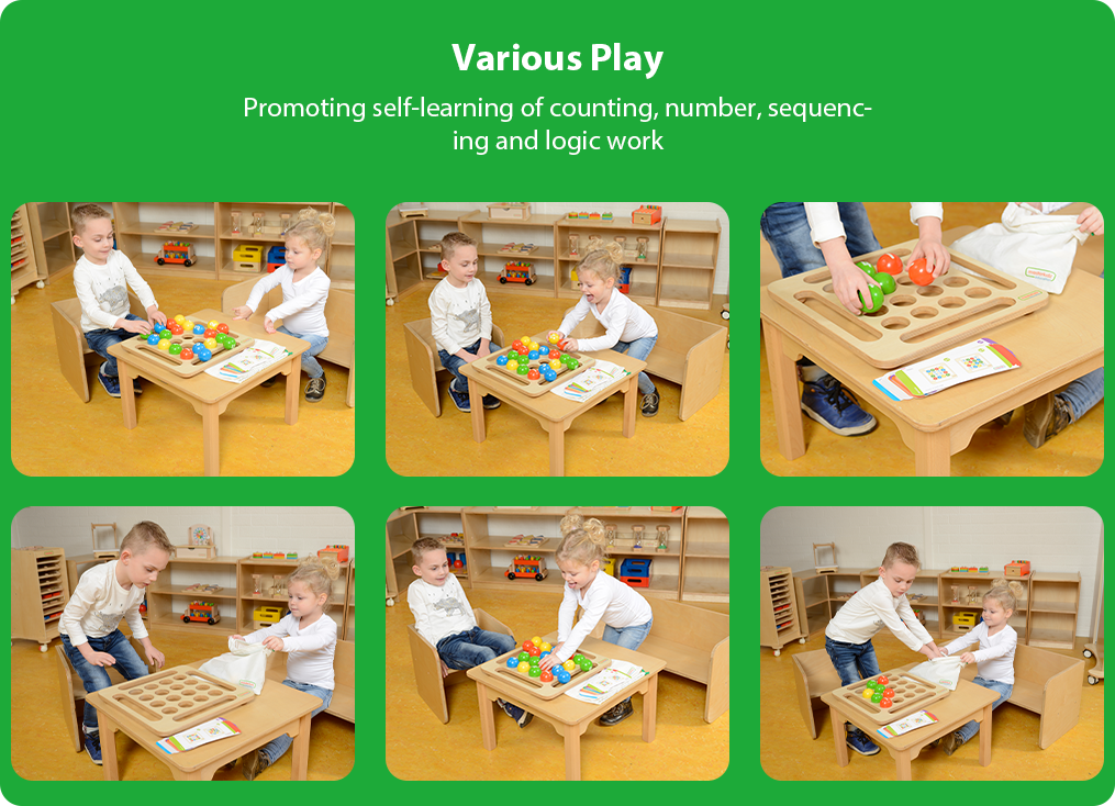 Various Play Promoting self-learning of counting, number, sequencing and logic work