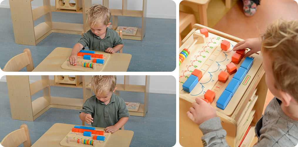  Each time a block is placed, the kid will speak out the reading.  In this case, the kid shall read 1, 3, 5, 7 and 9.  Same process for even numbering starting at 0.