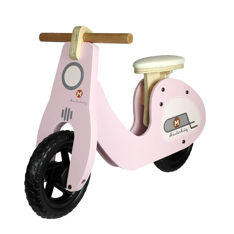 wooden balance bike pink