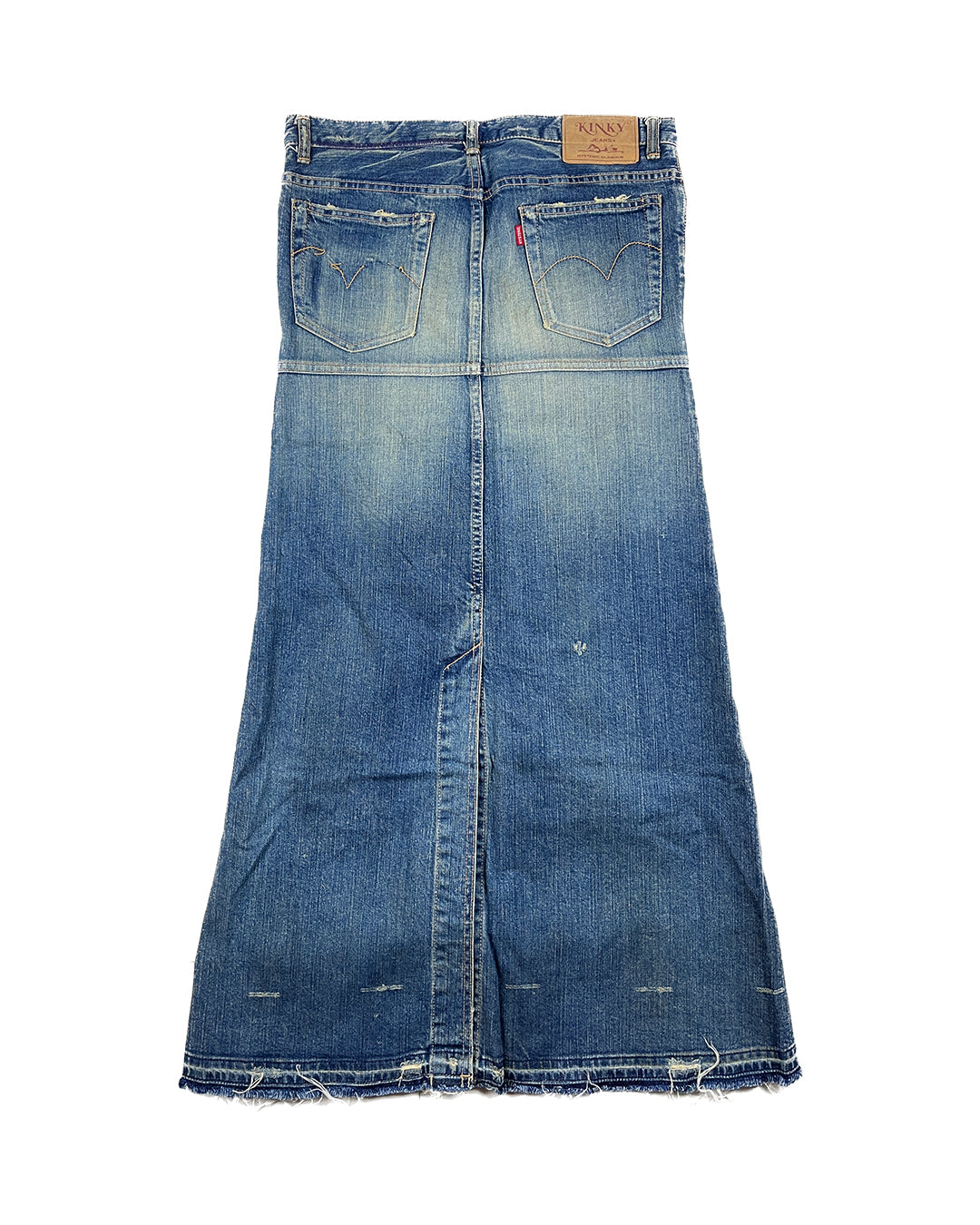 3年保証』 UN3D. JAPAN DENIM TIERED PLEATS LONG SK ロングスカート