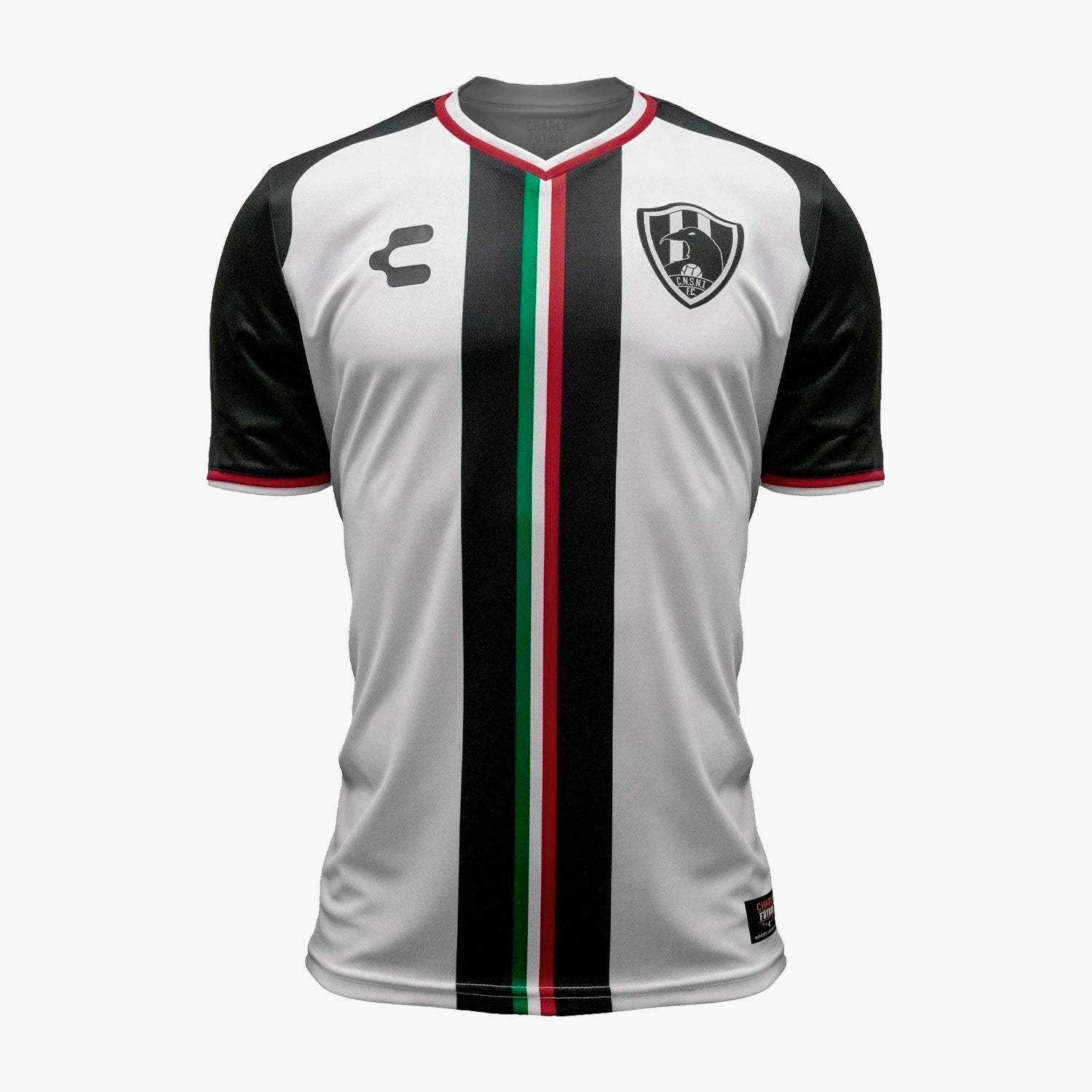 Mens . Cuervos 18/19 Home Soccer Jersey - White/Black/Green/Re