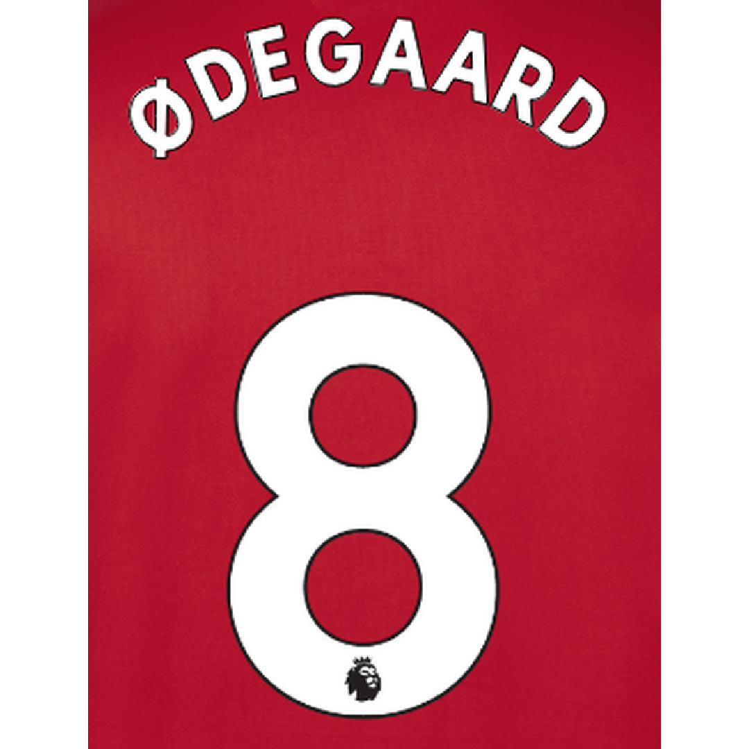 EPL ODEGAARD WHITE NAME AND NUMBER SET 22-23