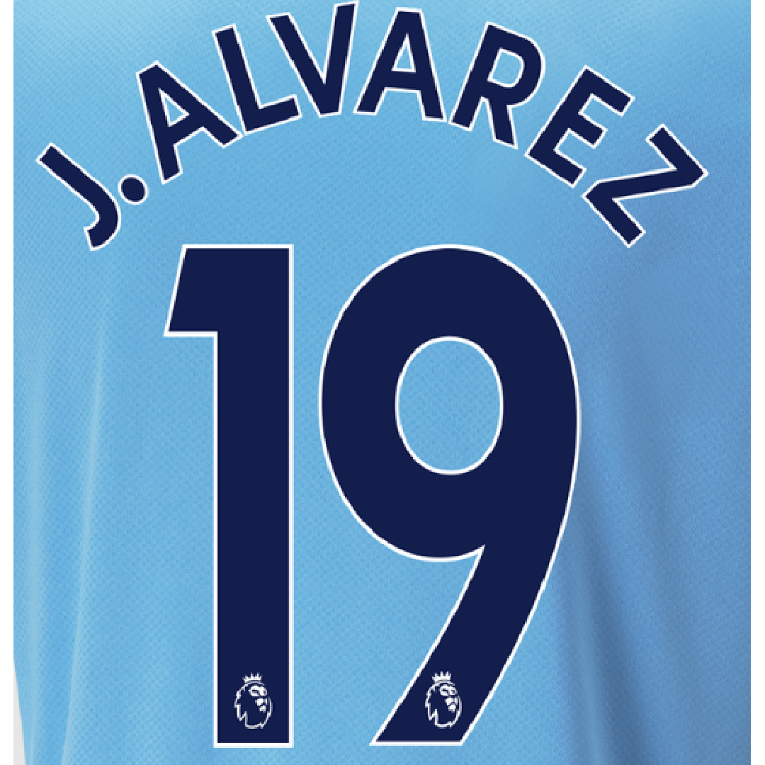 EPL JULIAN ALVAREZ NAVY NAME AND NUMBER SET 22-23