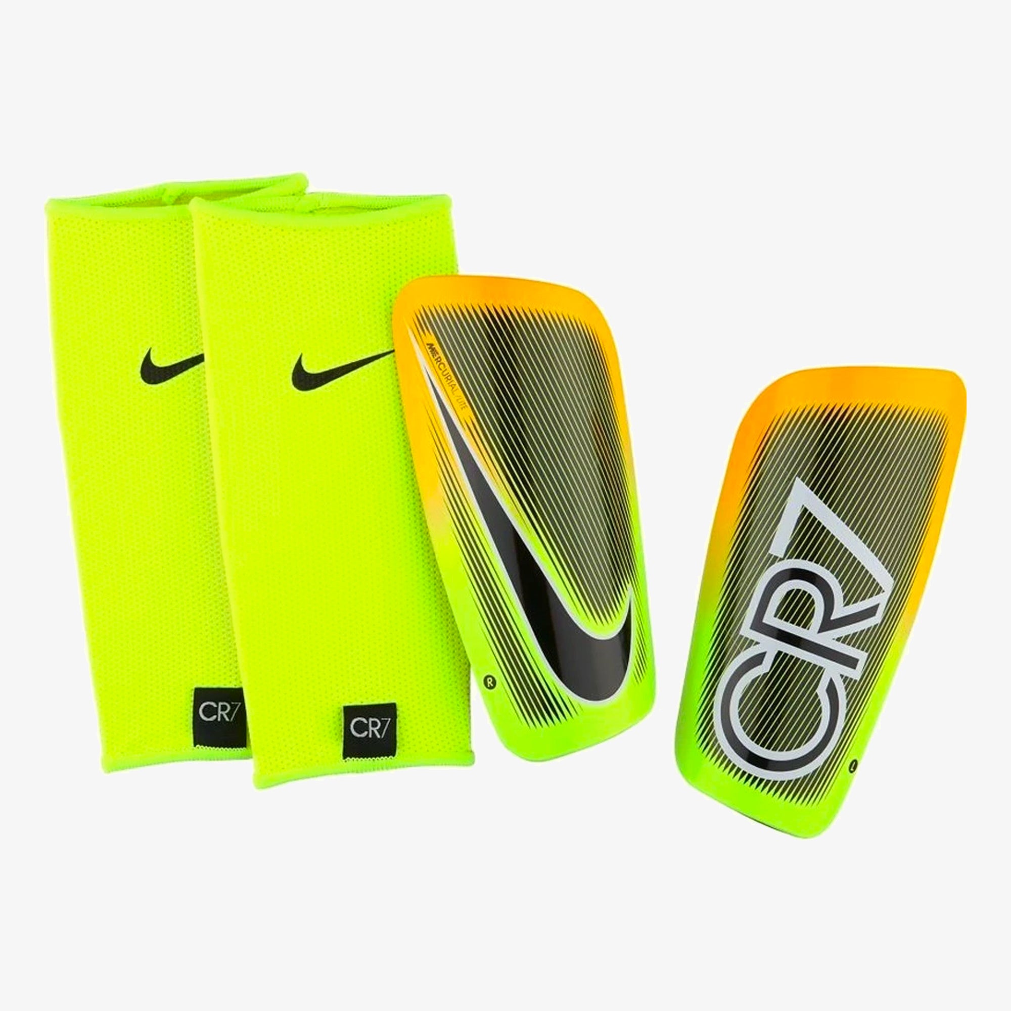 CR7 Mercurial Lite Soccer Shin Guards - Laser Orange/Volt