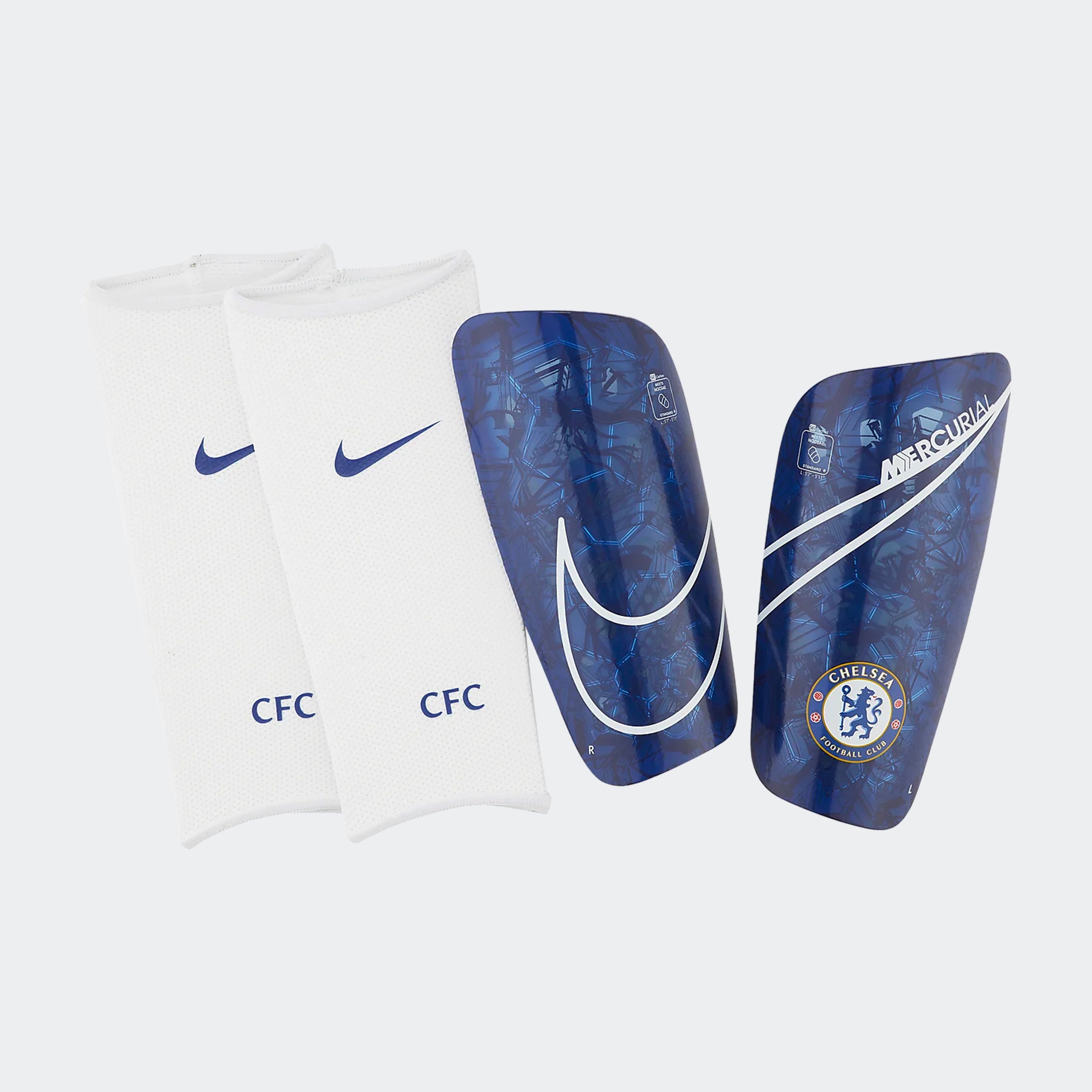 Chelsea FC Mercurial Lite Shin Guards - Rush Blue/White