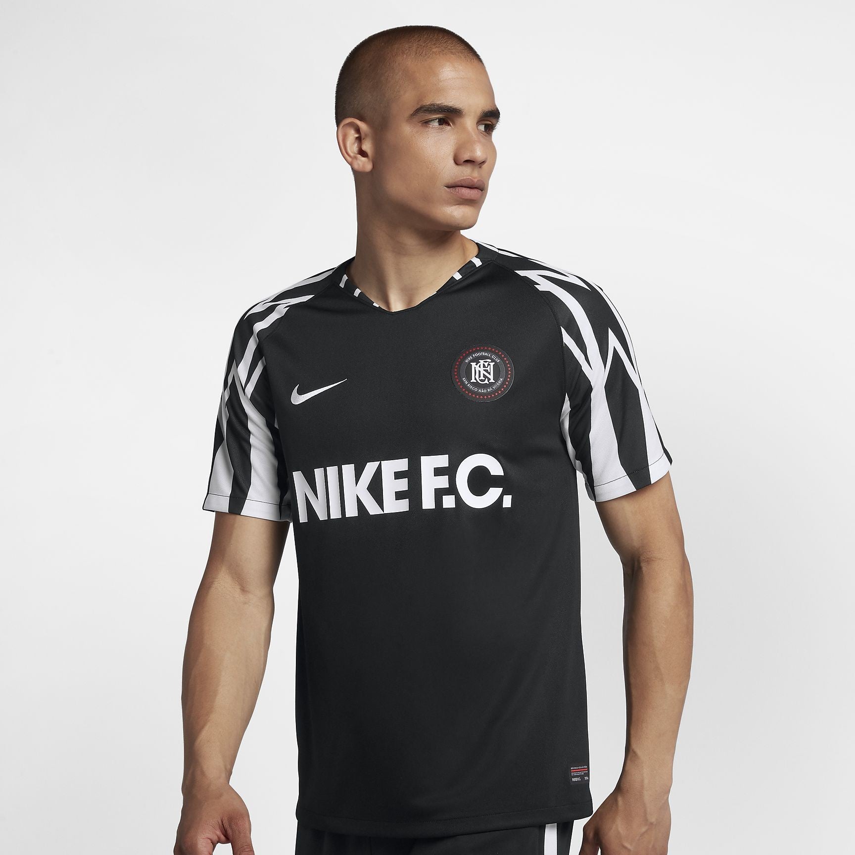 Nike . Home Soccer Jersey - Black/White/White