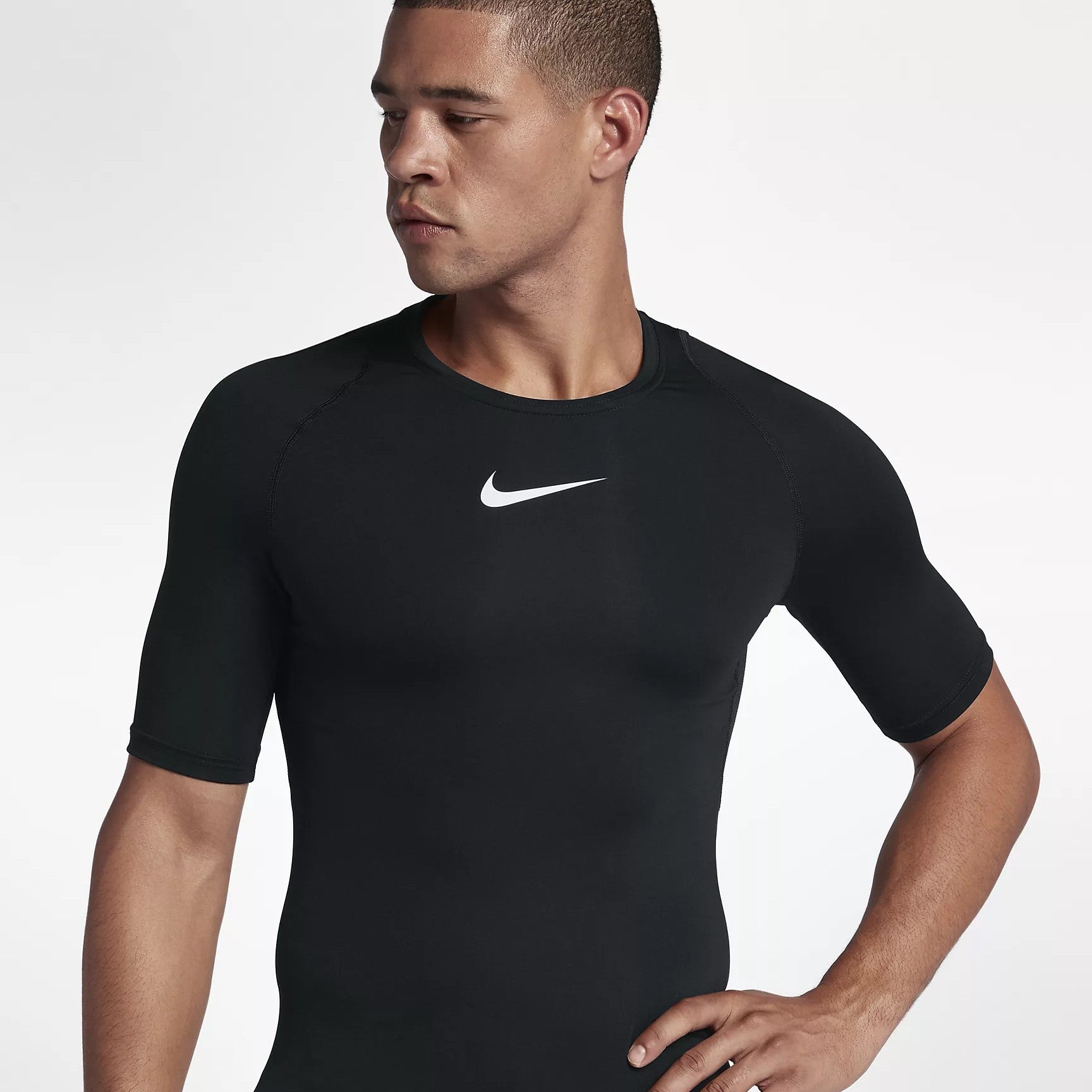 Men's Nike Short Sleeve Training - Black/White