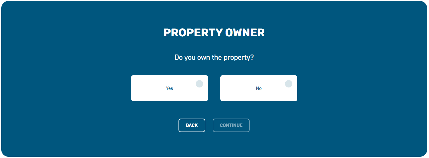 Property Owner. Do you own the property?