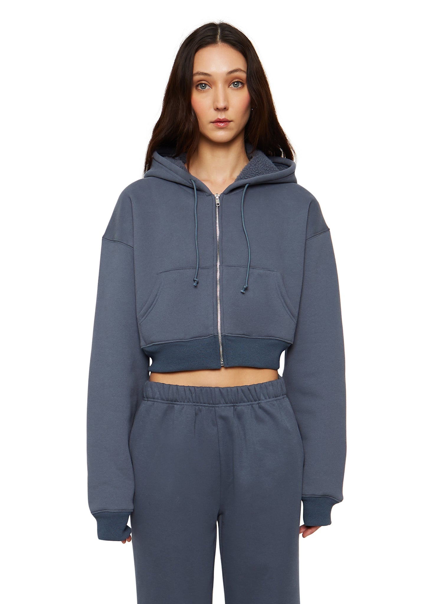 Cropped Zip-up Hoodie – Danielle Guizio NY